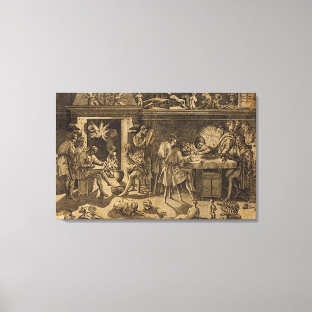 Lienzo La Academia de Baccio Bandinelli, 1547 (Anverso)