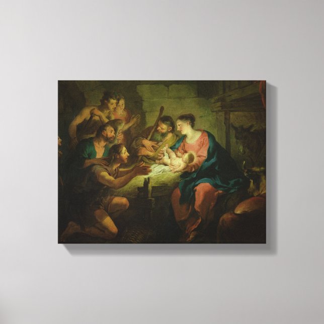 Lienzo La Adoración de los Pastores, 1725 (aceite en canv (Anverso)