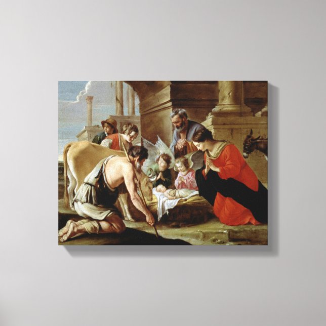 Lienzo La adoración de los pastores, c.1638 (Anverso)