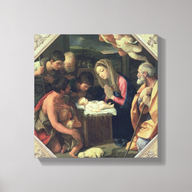 Lienzo La adoración de los pastores, c.1640-42 (Anverso)