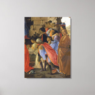 Lienzo La adoración de unos de los reyes magos, detalle