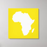 Lienzo La adormidera dorada África audaz<br><div class="desc">El esquema del mapa de África en blanco con colores contrastantes en la paleta "Safari" de Emporio Moffa,  inspirada en la audaz aventura y salvaje del continente.</div>