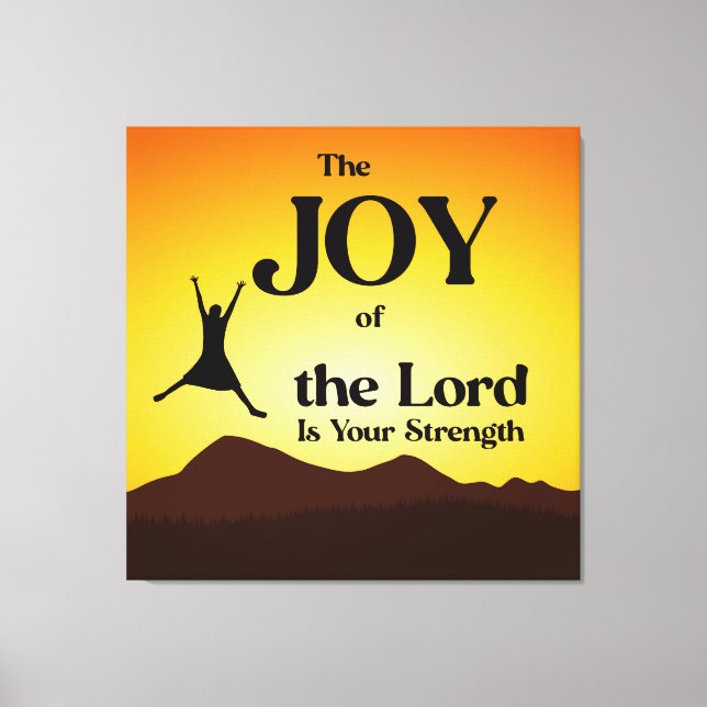 Lienzo La alegría de Jehovah es tu fuerza (Anverso)