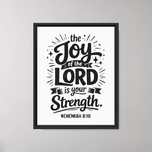Lienzo La Alegría Del Señor: Nehemías 8:10