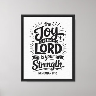 Lienzo La Alegría Del Señor: Nehemías 8:10