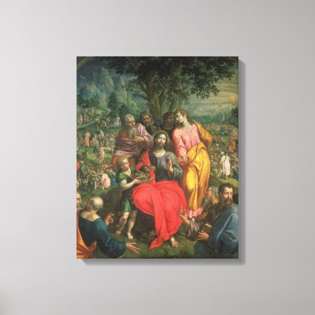 Lienzo La alimentación de los cinco mil, c.1590 (Anverso)