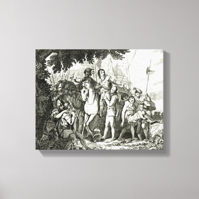 Lienzo La amabilidad de Sir Philip Sidney con un soldado, (Anverso)