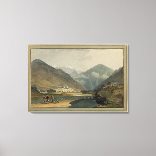 Lienzo La antigua capital invernal de Bután en Punakha Dz (Anverso)