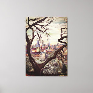 Lienzo La antigua Provenza francesa en medios mixtos bohe