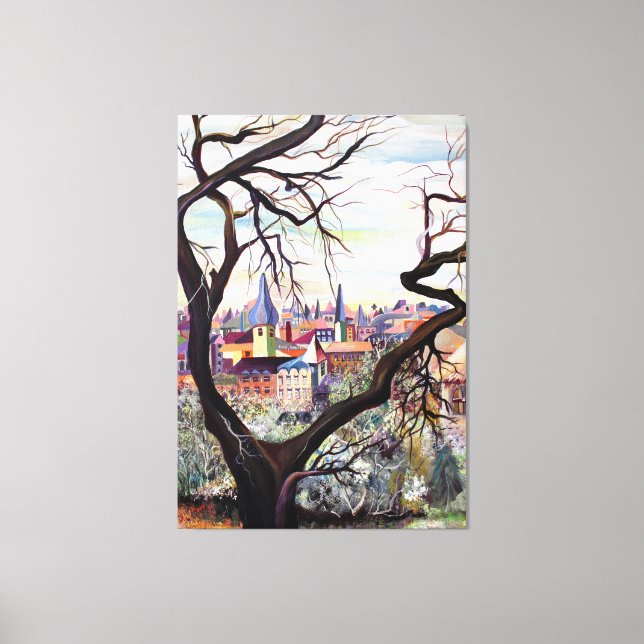 Lienzo La antigua Provenza francesa en medios mixtos bohe (Anverso)