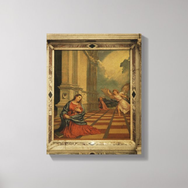 Lienzo La Anunciación de Malchiostro, c.1520 (aceite sobr (Anverso)