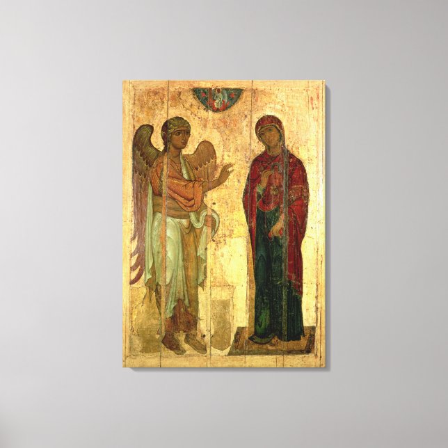 Lienzo La Anunciación de Ustiug, c.1130-40 (temperatura s (Anverso)