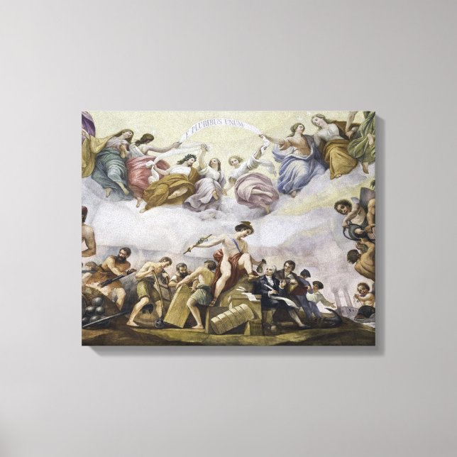 Lienzo La apoteosis de George Washington - Comercio (Anverso)
