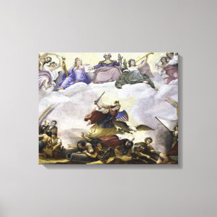 Lienzo La apoteosis de George Washington - Guerra