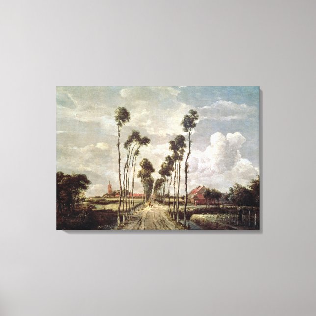 Lienzo La Avenida en Middelharnis, 1689 (Anverso)