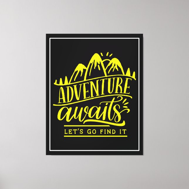 Lienzo La aventura espera vamos a buscarla (Anverso)