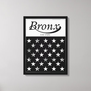 Lienzo La bandera americana de Bronx el   Nueva York