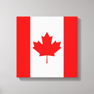 Lienzo La bandera canadiense, Canadá