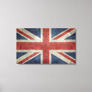 Lienzo La bandera de Union Jack del Reino Unido - vintage