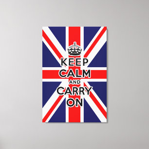 Lienzo La bandera de Union Jack guarda calma y continúa
