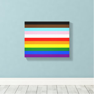 Lienzo La bandera del orgullo de once franjas de Slippery
