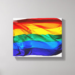 Lienzo La bandera del orgullo gay de SlipperyJoe's ondean