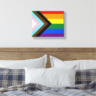 Lienzo La bandera del orgullo Progreso de SlipperyJoe sei