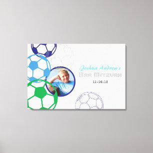 Lienzo La barra Mitzvah del FÚTBOL firma adentro al