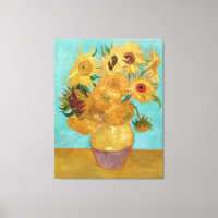 La base de Vincent van Gogh con doce girasoles