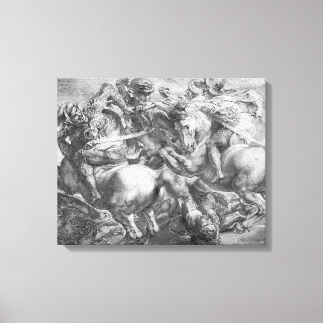 Lienzo La batalla de Anghiari después de Leonardo da Vinc (Anverso)