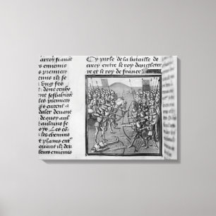 Lienzo La batalla de Crecy en 1346