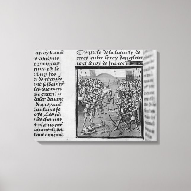 Lienzo La batalla de la crecía en 1346 (Anverso)