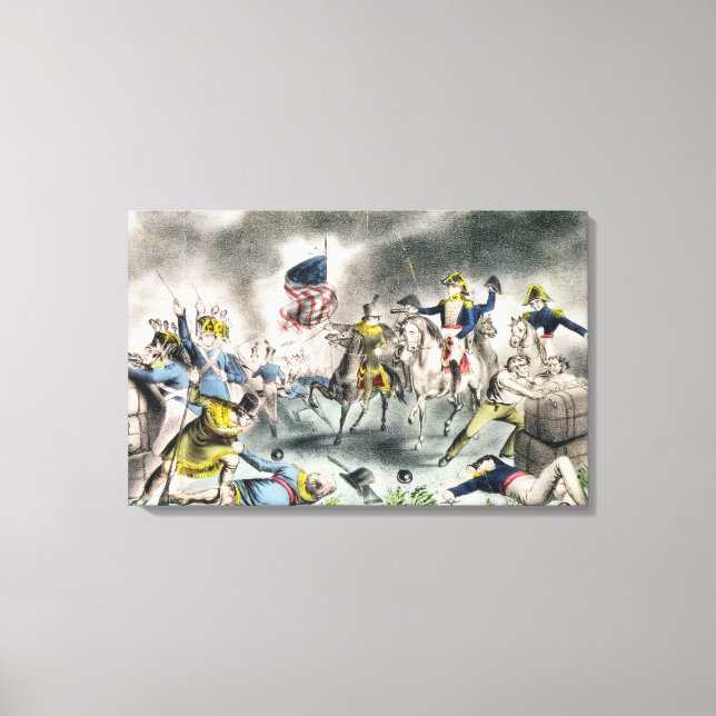 Lienzo La batalla de Nueva Orleans, pub.Nathaniel Currier (Anverso)