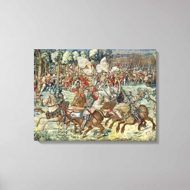 Lienzo La batalla de Pavia. El avance de Carlos V (Anverso)
