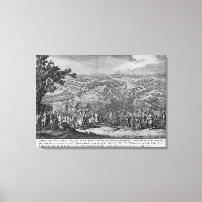 Lienzo La batalla de Poltava (Anverso)