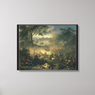 Lienzo La batalla de Poltava en 1709, 1717