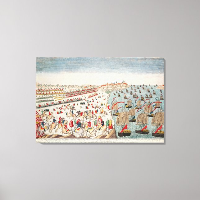 Lienzo La batalla de Yorktown, 19 de octubre de 1781 (Anverso)