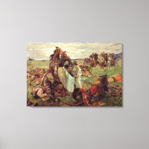 Lienzo La batalla entre russians y tártaro, 1916