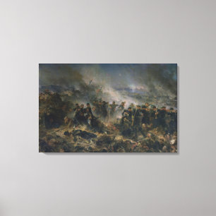 Lienzo La batería de Gervais en el cerco de Sebastopol