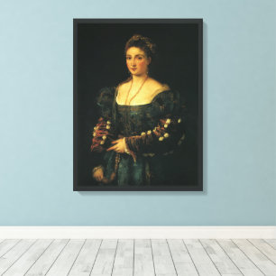 Lienzo La Bella, duquesa de Urbino por Tiziano