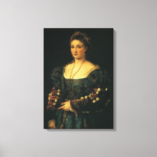 Lienzo La Bella, duquesa de Urbino por Tiziano