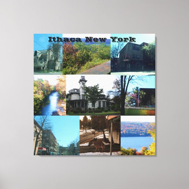 LIENZO LA BELLEZA DE ITHACA, NUEVA YORK (Anverso)