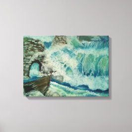 Lienzo La belleza de un surf fuerte