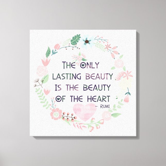 Lienzo La belleza del corazón (Anverso)