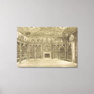 Lienzo La biblioteca, grabada por Godfrey, de 'Descriptio