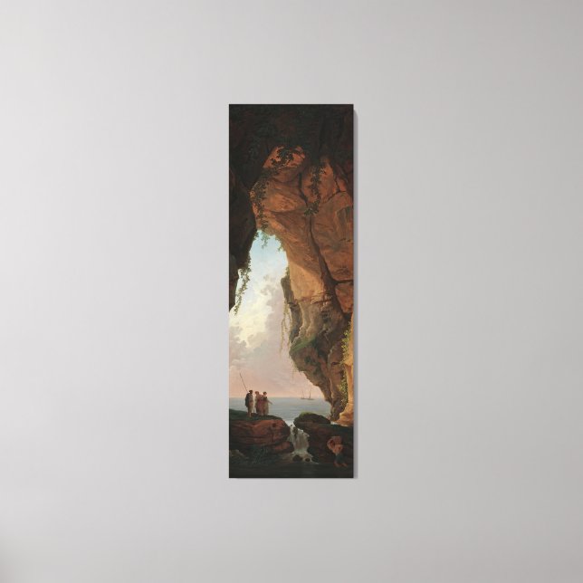 Lienzo La boca de una cueva (1784) Hubert Robert (Anverso)