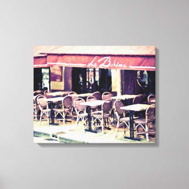 Lienzo La Boheme Paris Canvas Gallery Wrap Art (Anverso)