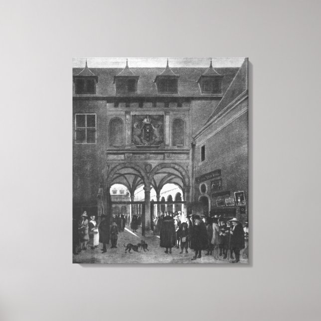 Lienzo La Bolsa de Ámsterdam (Anverso)