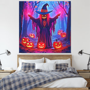 Lienzo La bruja misteriosa en el diseño encantado de los