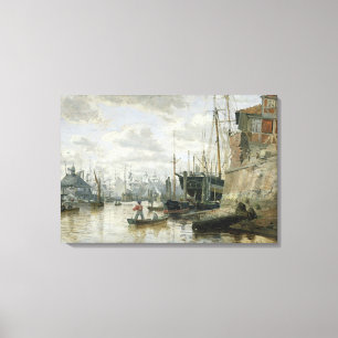 Lienzo La cabaña de madera en el puerto de Hamburgo, 184